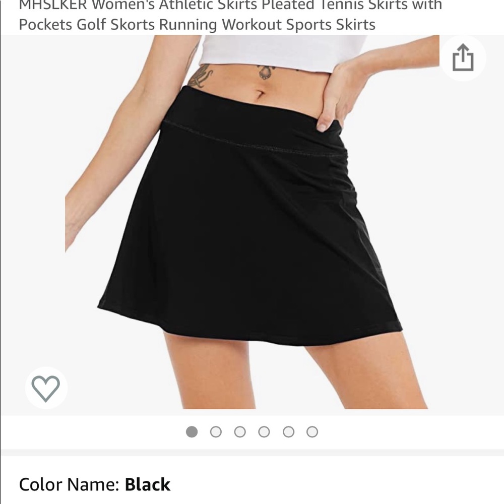 Black sports skirt